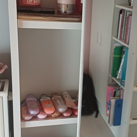 Used boudoir vanity with sliding mirror and drawer