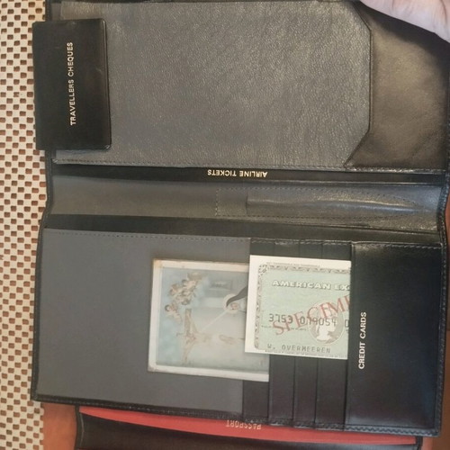 Large black travel wallets, set of 3