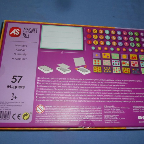 AS Magnet Box Numbers new educational toy with 57 magnets