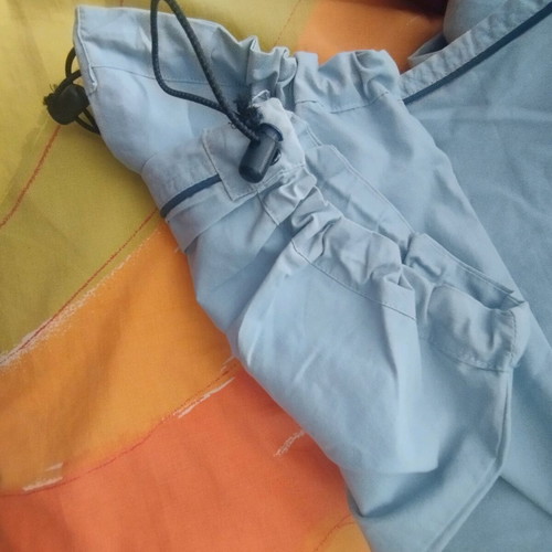 Pants with elastic waist and cuffs like new, turquoise, XXL