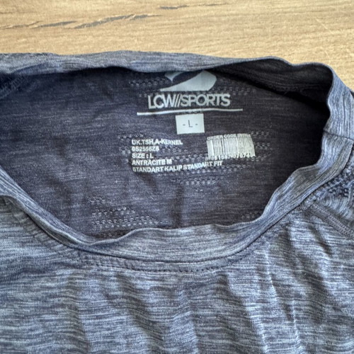Men's long sleeve sports shirt, grey, size L