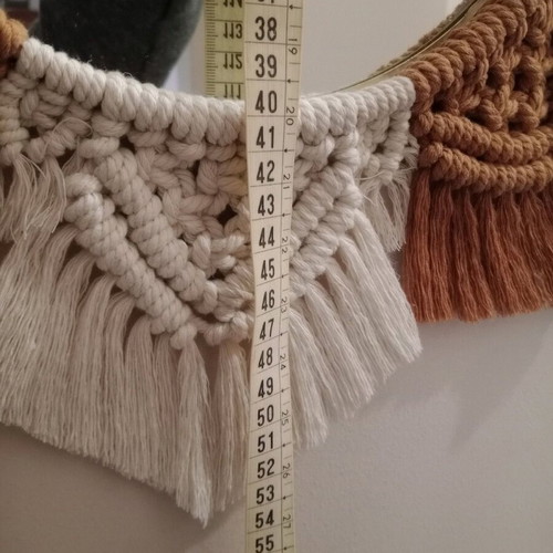 Macrame wall mirror like new handmade