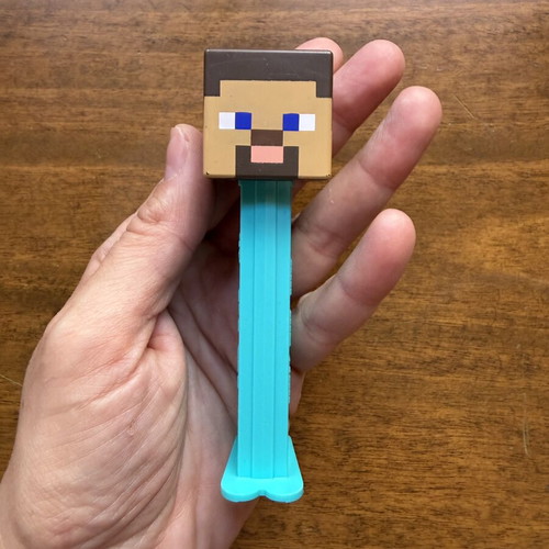 PEZ dispenser Minecraft Steve used candy holder