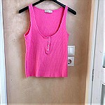  Γυναικείο αμάνικο ροζ μπλουζάκι