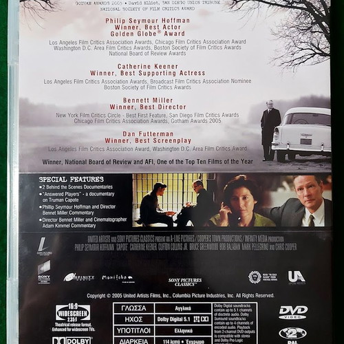 Capote DVD like new, drama, biography with subtitles