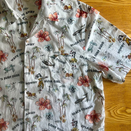 H&M shirt XXL with exotic print like new, multicolor
