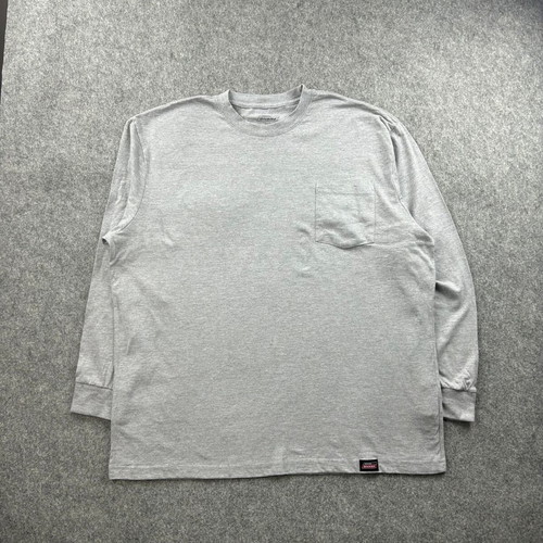 Dickies men's grey long sleeve pocket t-shirt 2XL oatmeal
