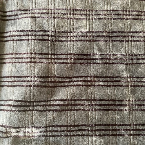 Microfibres Blanket 160x220 Gray with Black Stripes