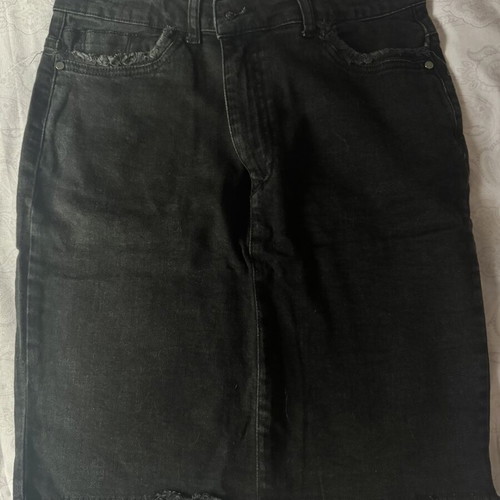 Lynne black denim skirt like new, size XL 42 14