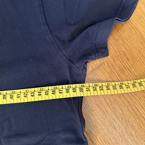 Tommy Hilfiger Navy Blue T-Shirt Medium Organic Cotton used