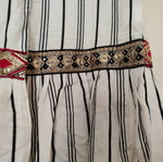 Manolo maxi dress like new with boho embroidery and vertical stripes, size M