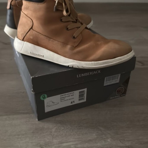 Lumberjack men's leather boots like new, size 41, beige orange