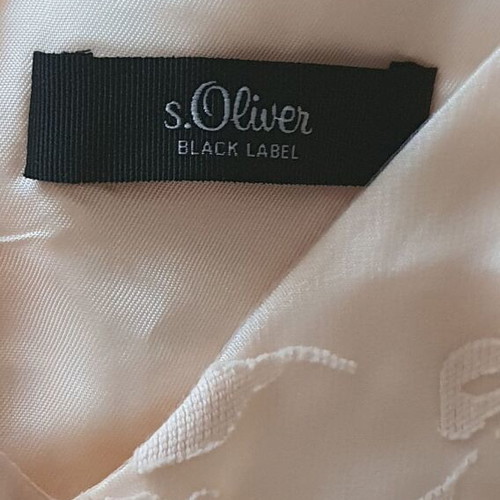 S.Oliver Dress New With Embroidered Flowers 84% Cotton Size L Vanilla