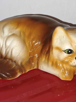 Vintage Large Ceramic Cat 30cm decorative figurine