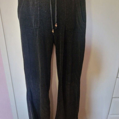 SugarFree velour grey anthracite tracksuit pants, size M