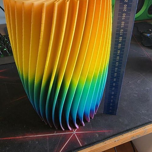Decorative vase 3D printed colorful 22 cm height new