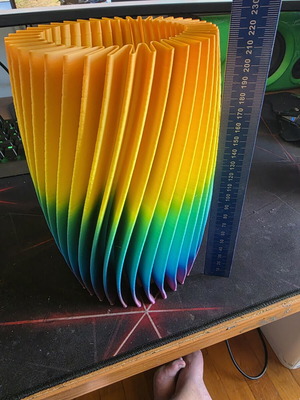 Decorative vase 3D printed colorful 22 cm height new