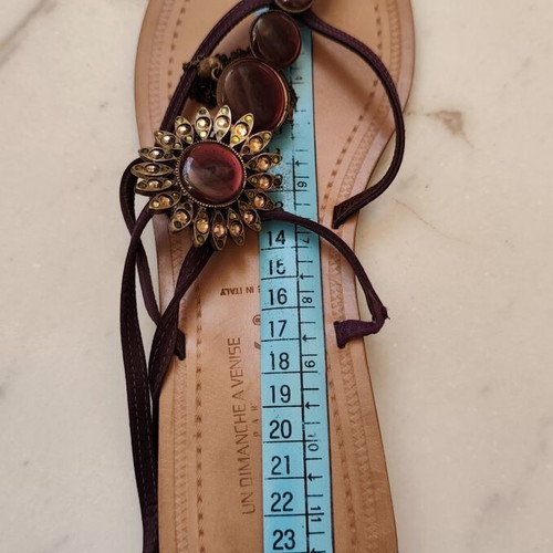 Kalliste leather sandals used, Grecian style with Swarovski stones