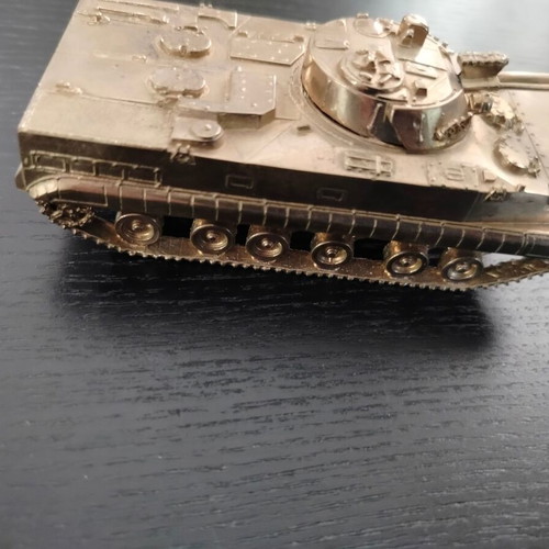 Bronze tank used, decorative or paperweight