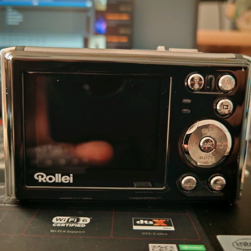 Rollei Sportsline 80 waterproof digital camera used with case and memory card
