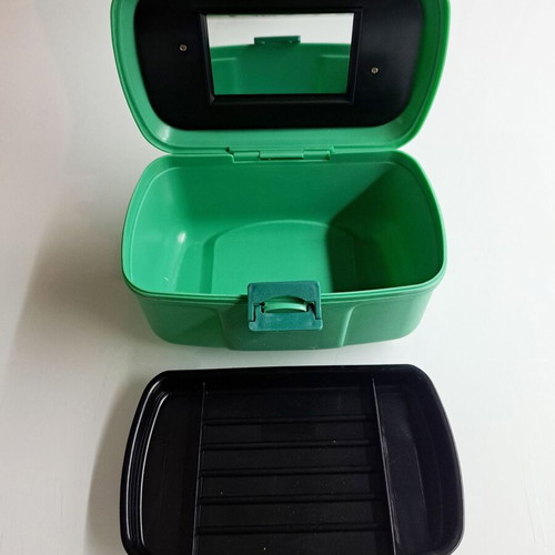 Mini hard type toiletry bag new, green, large capacity