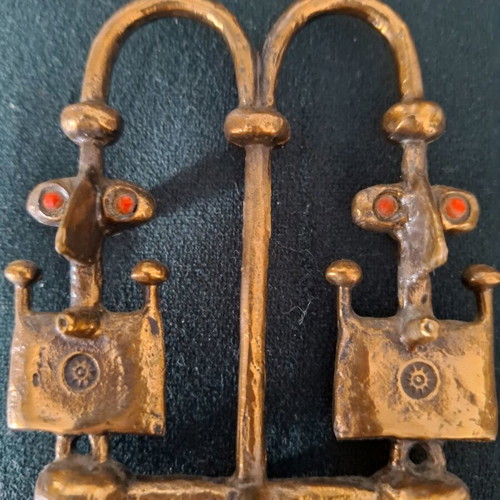 Double brass bell used vintage likely work by Muharos Lajos