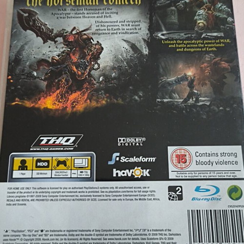 Darksiders PS3 in excellent condition