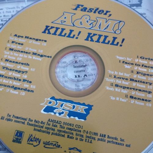 Va Faster A&M! Kill! Kill! 2Cd Album like new, rock