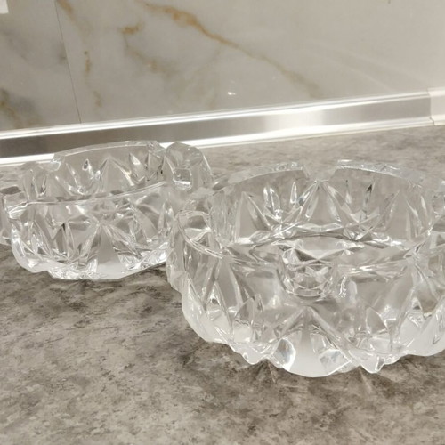 Crystal ashtrays like new