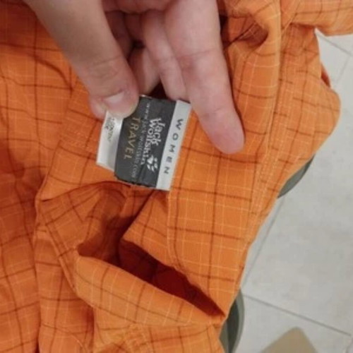 Jack Wolfskin Women's Travel Button Down Shirt Size Small UK10 Orange used