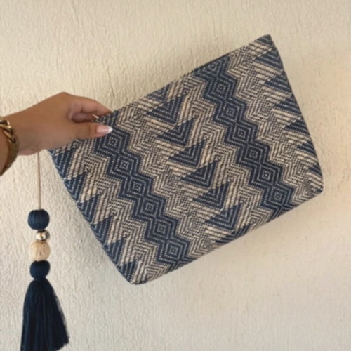 Fullah Sugah blue clutch bag like new
