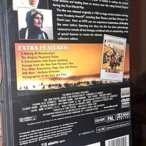 Lawrence of Arabia collectible DVD like new with English subtitles