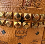 MCM backpack used, brown, large