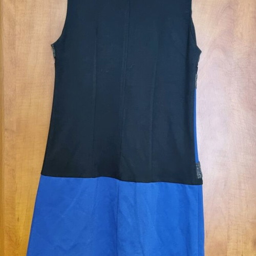 Passager dress used with extra collar, black and blue