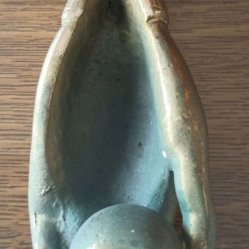 Bronze door knocker used, solid