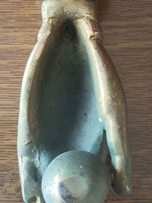 Bronze door knocker used, solid