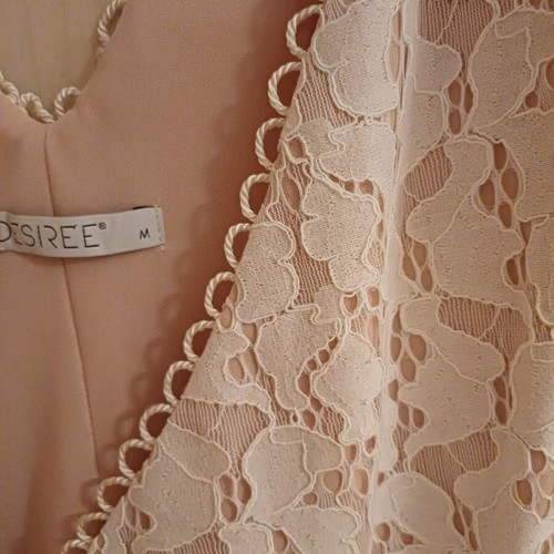 Desiree maxi formal dress new, white and beige, size M