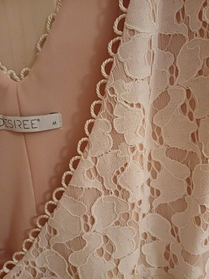 Desiree maxi formal dress new, white and beige, size M