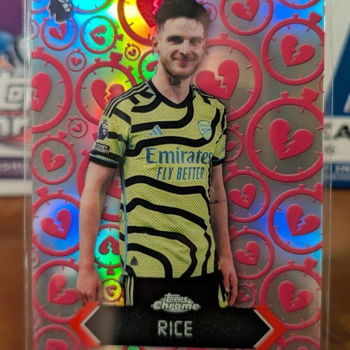 Topps Chrome Premier League Declan Rice Stoppage Time Heartbreaker card like new