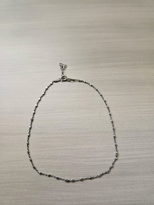 925 silver anklet with extension chain