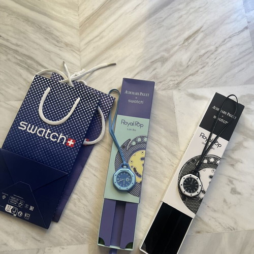 AP x Swatch Royal Pop Pocket Watch, Lan Ba and Black