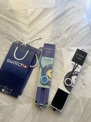 AP x Swatch Royal Pop Pocket Watch, Lan Ba and Black