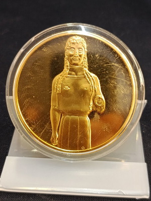 Μετάλλιο Peplos Kore 1981 Franklin Mint επίχρυσο μπρούτζινο σαν καινούργιο