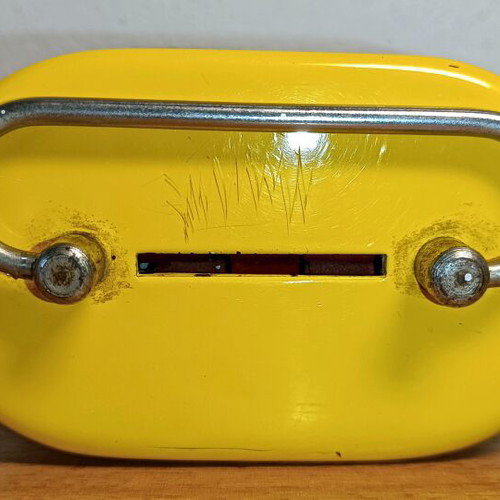 Metal security money box used without key