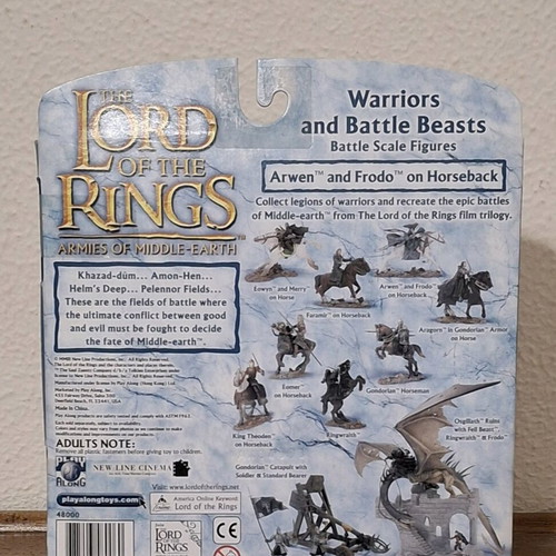 Lord of the Rings Arwen & Frodo on Horseback figure new 2003
