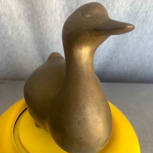 Bronze duck figure used
