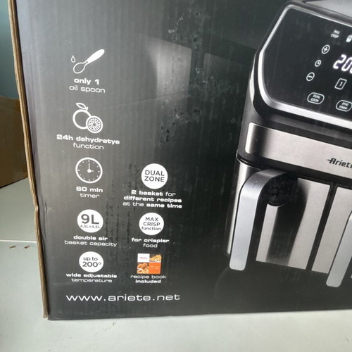 Ariete Air Fryer Dual Metal 4625 2100W 9L New