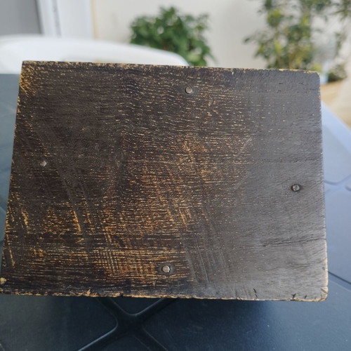 Wooden box like new with brass details handmade