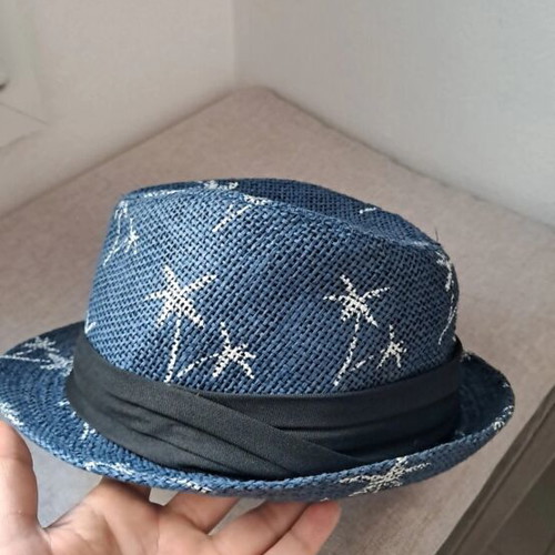 Karfil children's straw hat, blue, size XS