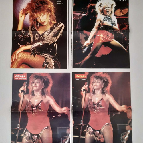 Posters used, pack of 15 with Cindy Lauper, Tina Turner, Samantha Fox